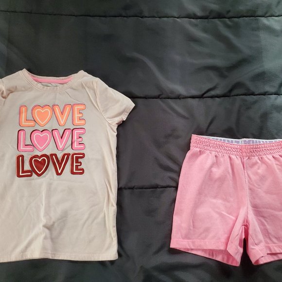 wonder nation Other - girl 6 graphic tee pink shorts